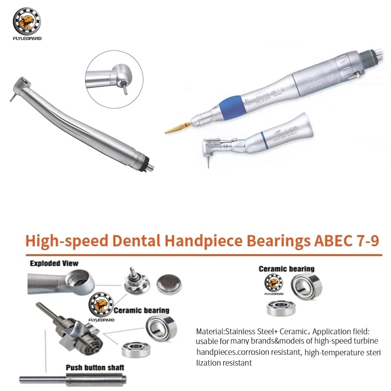 

(10PCS) High Speed Handpiece Bearing SR144TIZWN8 3.175x6.35x2.78mm ABEC-9 Turbine Ceramic Grade for Optical Encoders