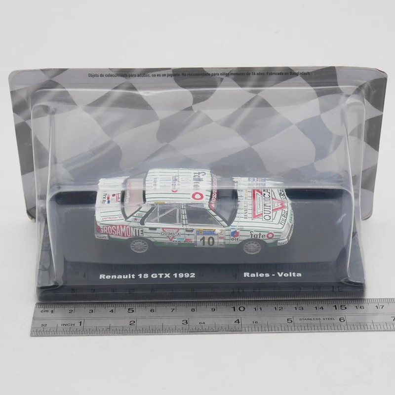 

Diecast Ixo 1:43 Scale Renault 18 GTX WRC 1992 Renault Rally Car Alloy Car Model Collectible Toy Gift Souvenir Display Ornament