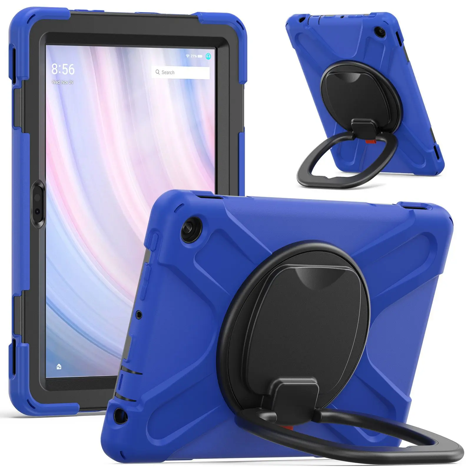 For Amazon Fire 10 2023 13th Protective Case Multifunctional Case Rotating Anti-Drop Bracket HD10 Case