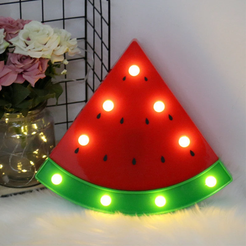 LED Wine Glass Watermelon Night Lights For Kids Gifts Fairy Garland Table Lamp Bedroom Wedding Holiday Birthday Party Decoration