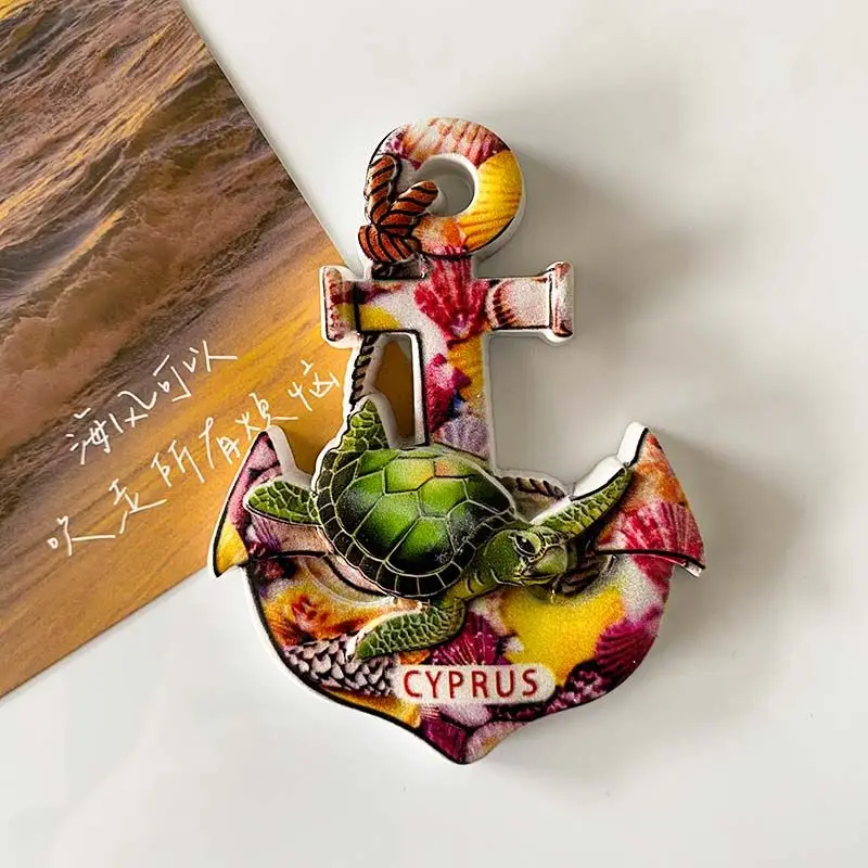 

Cyprus Creative Anchor Personalized Refrigerator Magnet Creative Travel Souvenir High-Value Gift Decoration