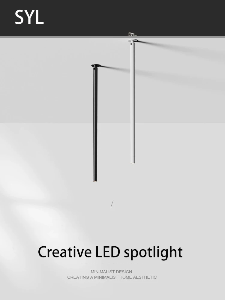 Imagem -02 - Refletor de Tubo Longo Led Lâmpada de Teto Luz de Recesso Criativo Minimalista Atmosfera Casa Arte Imagem 110v 220v