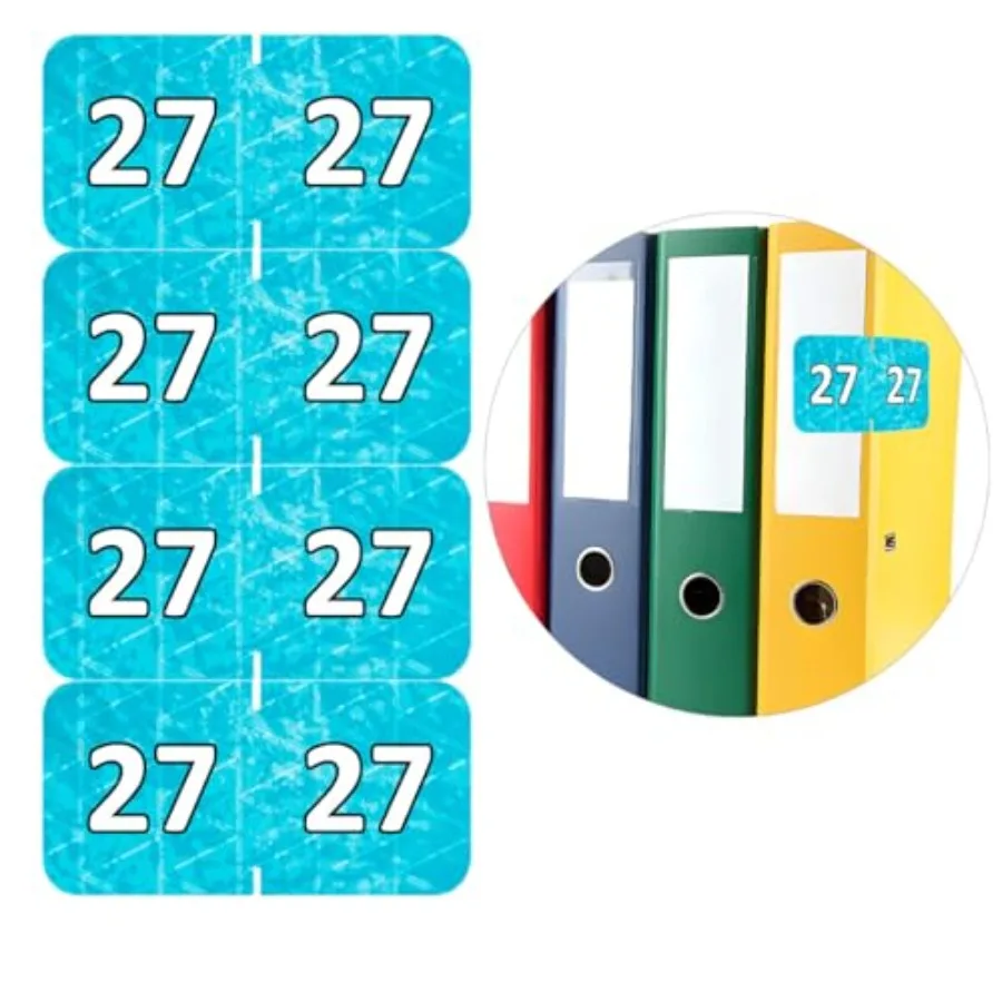 

500 Pieces 2027 Year Stickers 0.75×1.5 inch Rectangle Coded Colored File Folders Labels Self Adhesive Year Labels for Tab File
