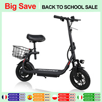 Scooter 12inch Electric Scooter 500W 35KM Range Folding Lightweight Adult Scooter 30KM Max Range Scooters with Seat and Basket
