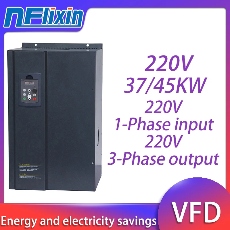 HOT！ 220V VFD Variable Frequency Converter Inverter 1-Phase Input and 3-Phase output 220V 11KW/15KW/18.5KW/22KW/30KW/37KW/45KW