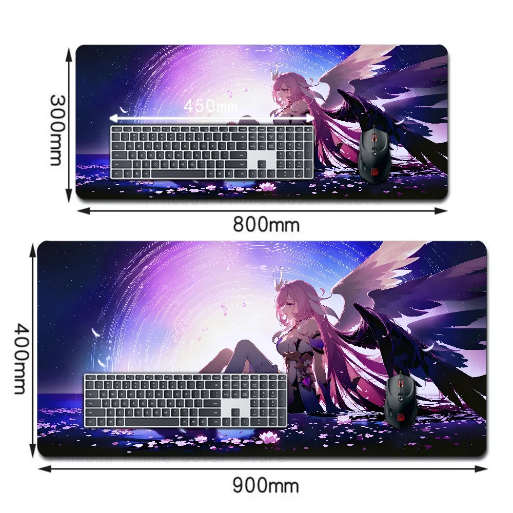 Elysia Honkai Impact 3rd Game Mousepad Large Gaming Mouse Pad LockEdge Thickened Computer Keyboard Table Desk Mat