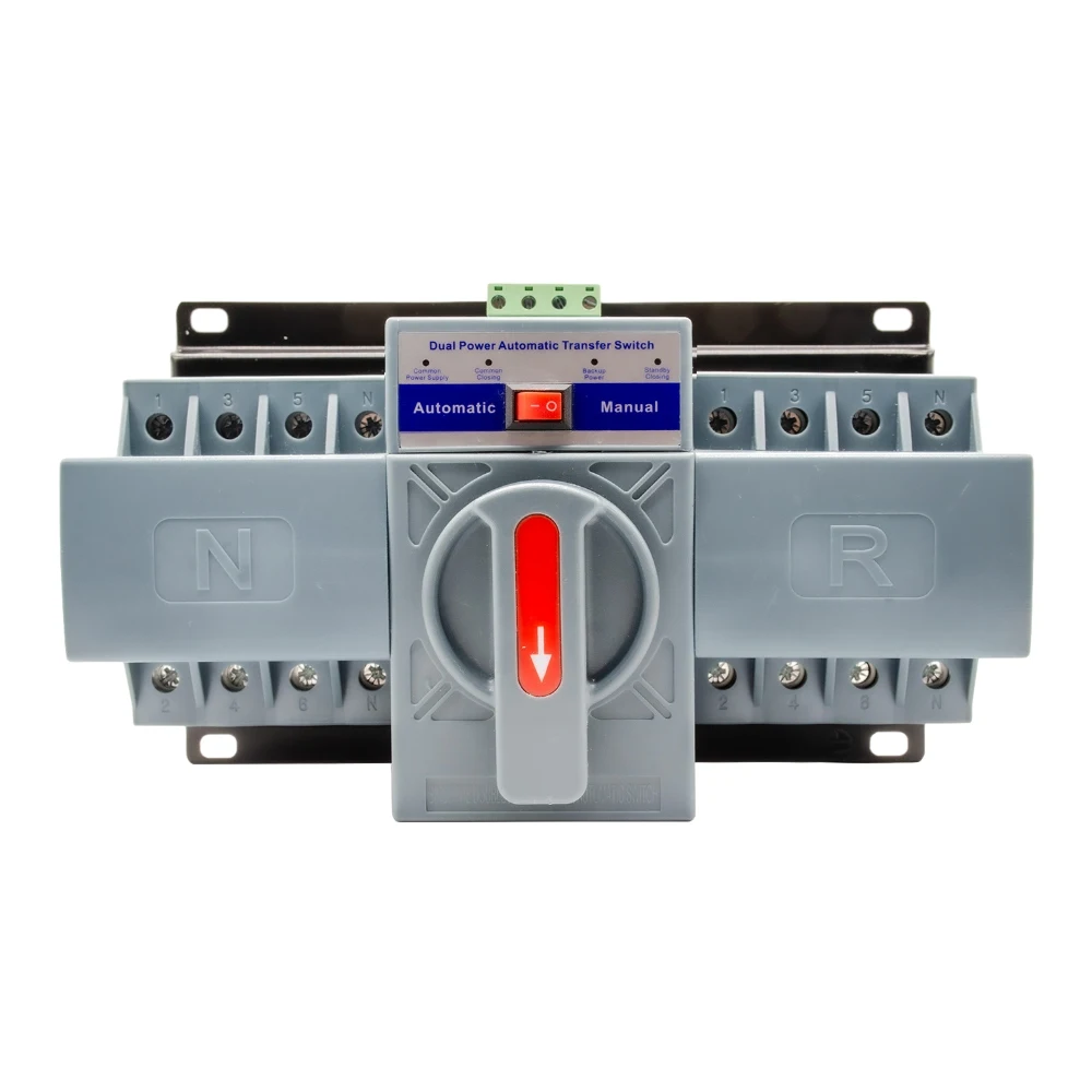 2P 4P 63A Dual Power Automatic Transfer Switch 220V CB Class ATS Household Toggle Switch Transfer Device Intelligent Switching
