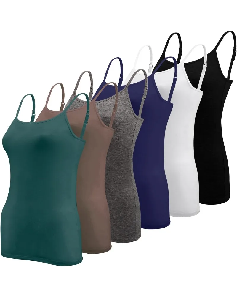 

Набор из 6 женских топов-камизолей – майки на регулируемых бретелях, легкие и универсальные.