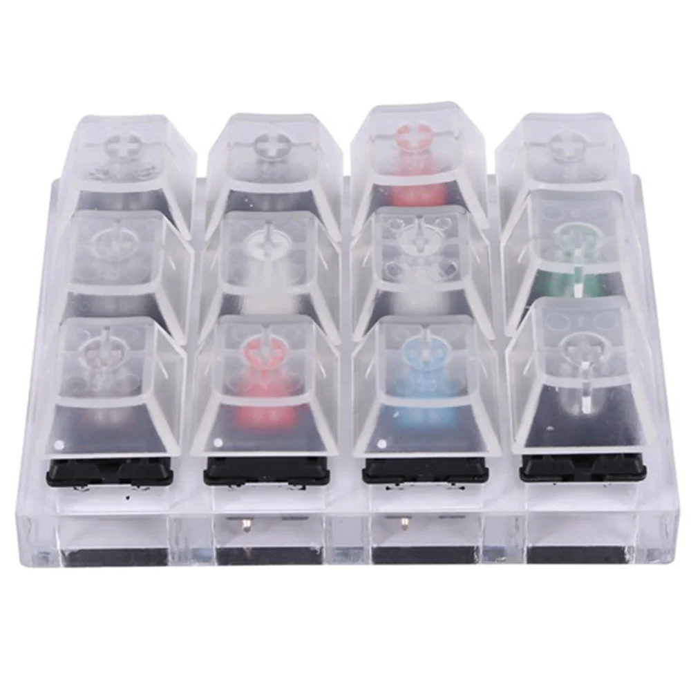 Switch Tester for Cherry MX Switches Acrylic Keyboard Tester and 9 Clear Keycap Kit with Key Puller, 12 Tester