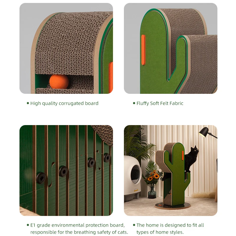 

Кактус Вертикальная когтеточка для кошек Когтеточка Альпинистская рама Гнездо Кошачье дерево Интегрированная