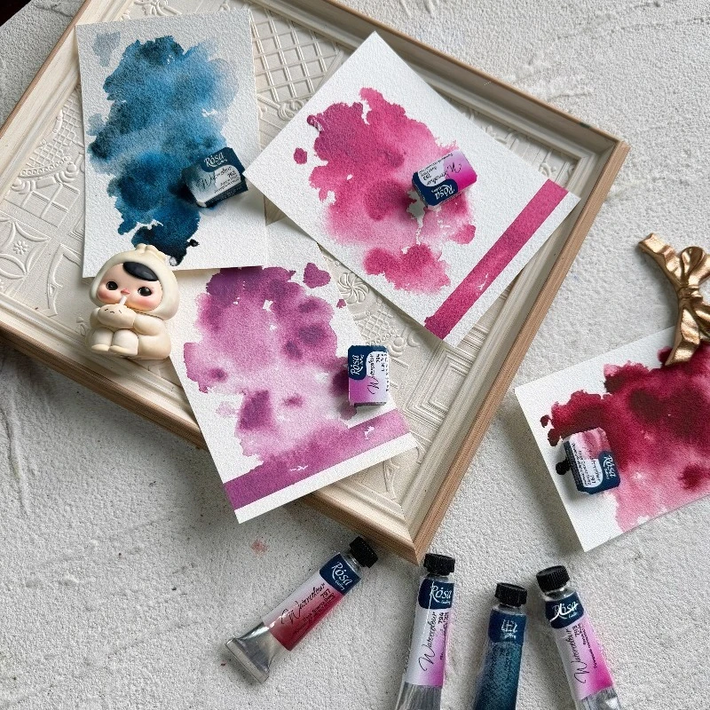 2026 ROSA Nova Chegada Tintas Aquarela Qualidade Artística em Bloco Sólido e Tubo de 10ml Cores de Precipitação para Pintura Artística