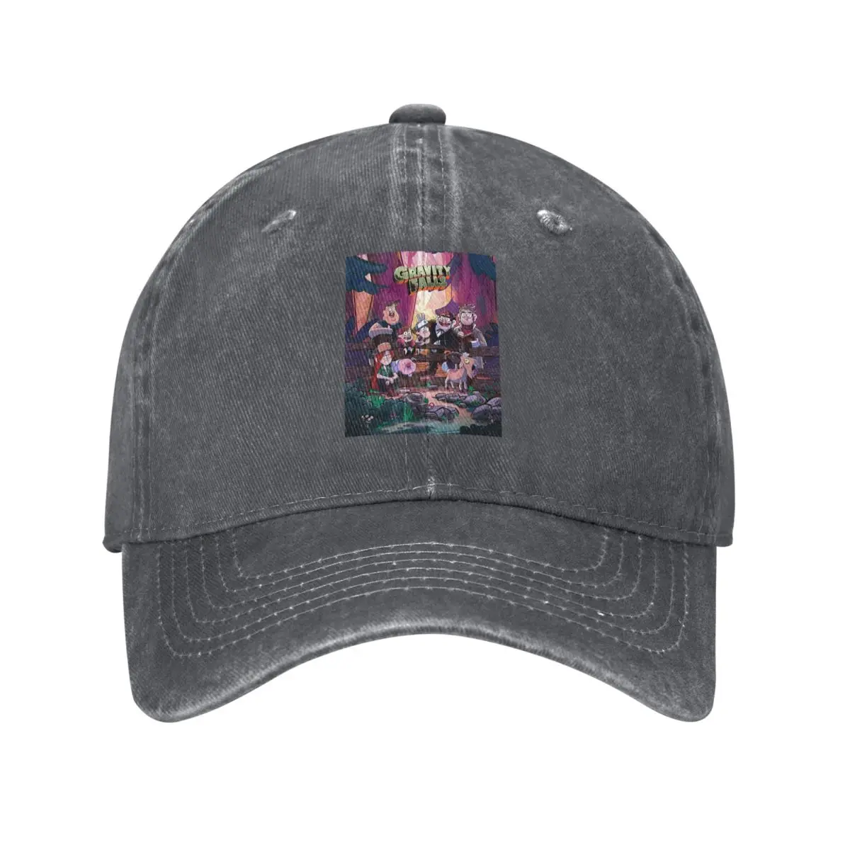 Gravitys Falls (4) Baseball Caps Snapback Washed Denim Hats Outdoor Adjustable Casquette Hip Hop Baseball Cowboy Hat for Unisex