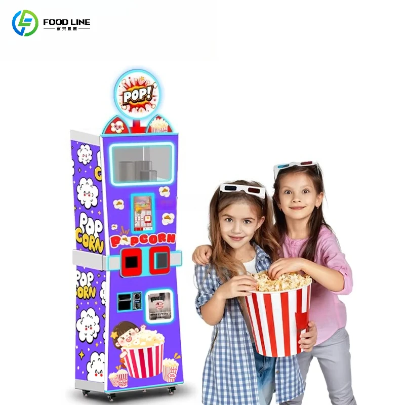 

Customized High Profit Popcorn Vending Machine Customizable Graphics Compressor Cooling for Tourist Attraction Theme Park