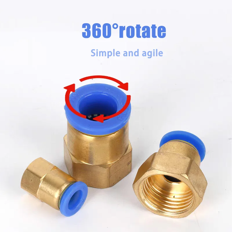 1pcs Pneumatic Quick Connector Air Fitting PCF For 4mm-12mm Hose Tube Pipe To 1/8