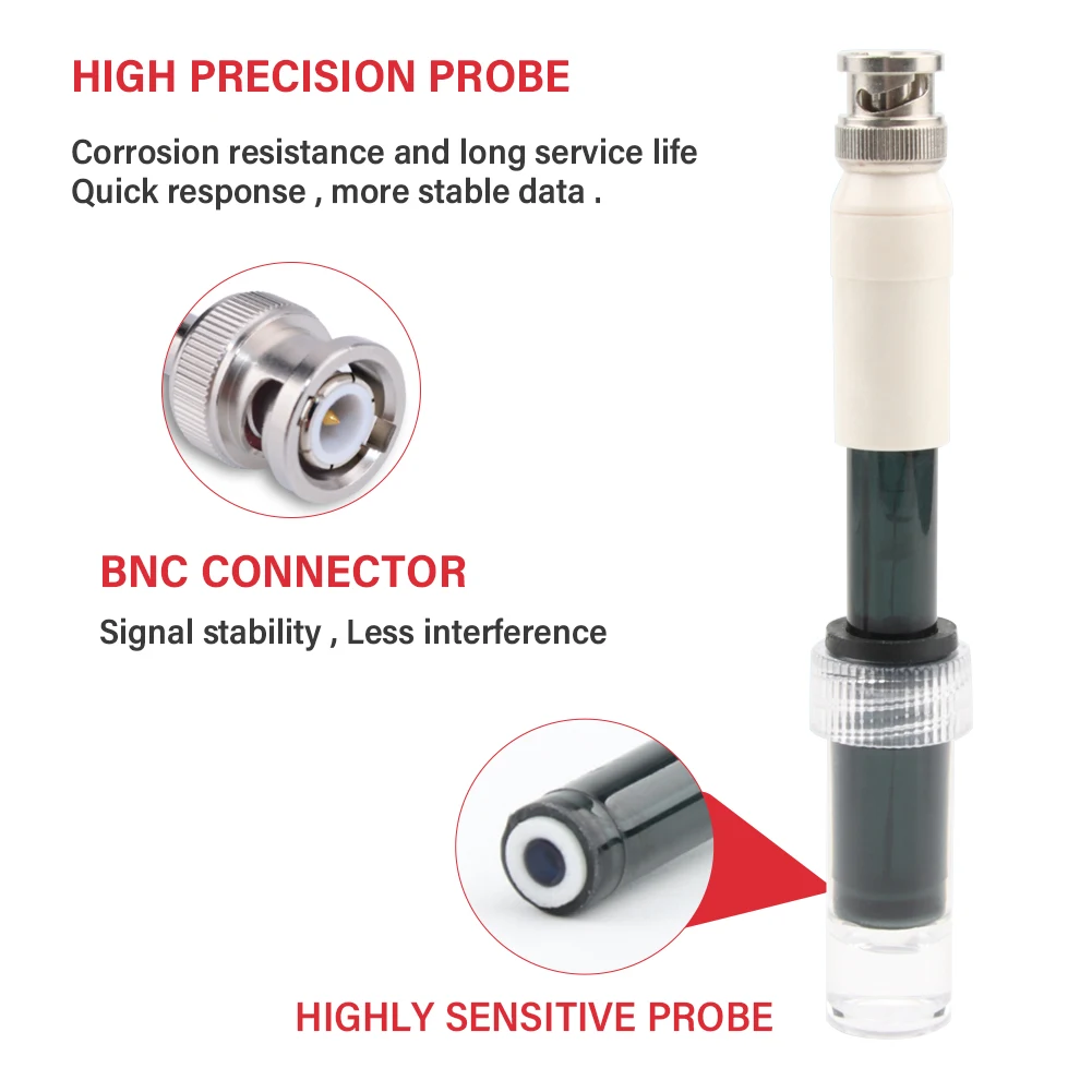 PH-98109 Skin pH Meter Digital pH Tester Changeable Data Hold With Sharp Glass Electrode Used for Water Food Cheese Milk Soil