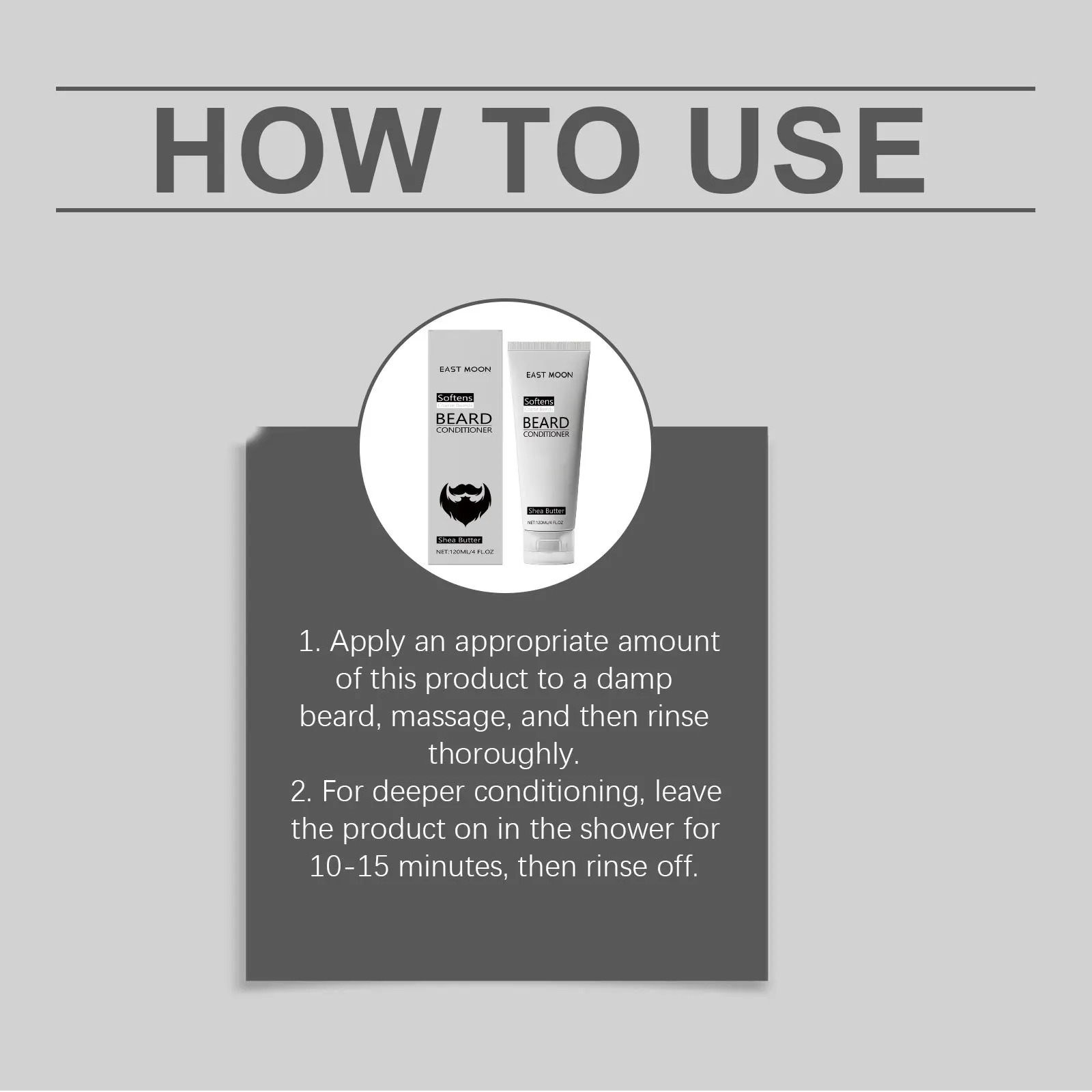 بلسم اللحية للرجال من إيست مون ألو، يرطب للعناية اللطيفة، يمتص بشكل فعال، تشكيلًا دقيقًا، يحافظ على تليين اللحية