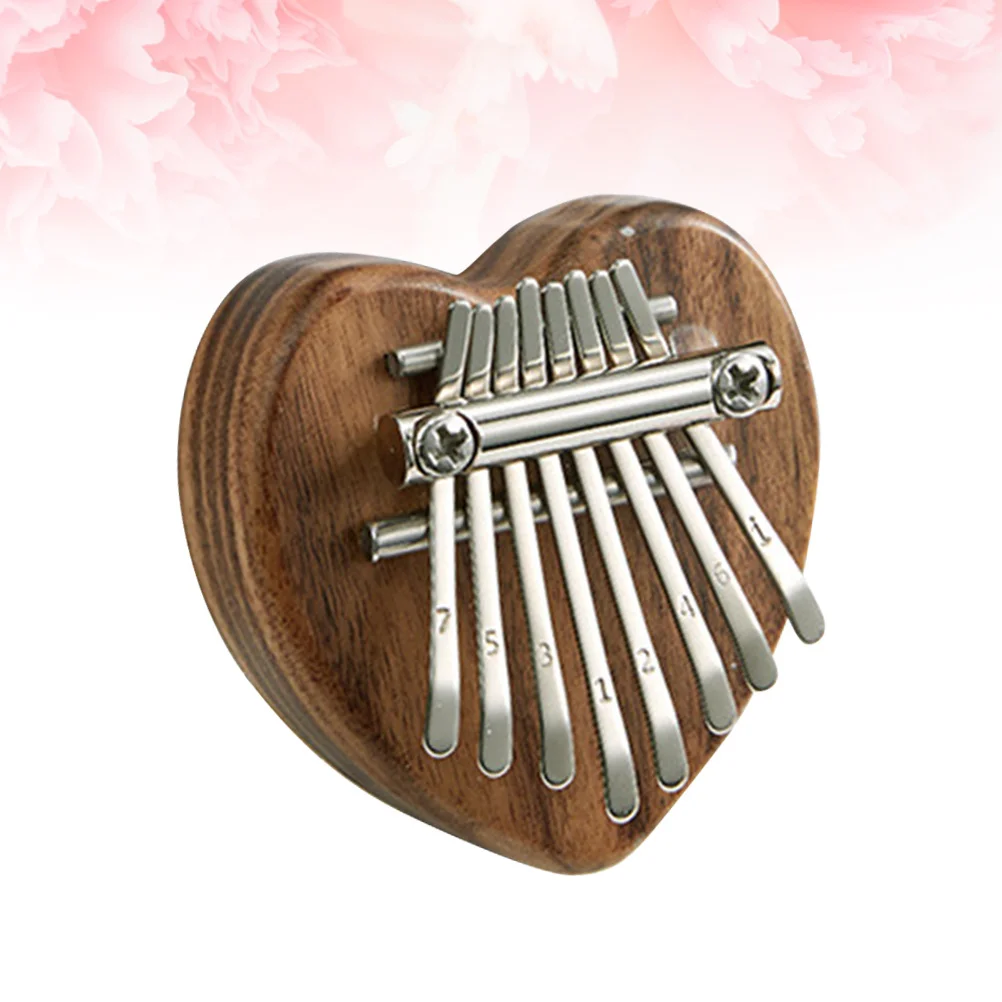 

Thumb Piano 8 Keys Premium Acrylic Metal Keys Adjustable Spring Smooth Surface Heart Shape Diy Painting Small Instrument