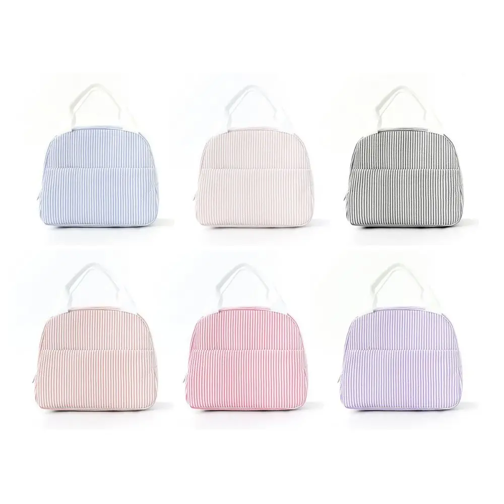 Sac Isotherme Élégant en Velours Côtelé Grande Capacité, Sac de Rangement Portable pour Boîte à Déjeuner, Sac à Main Minimaliste pour le Travail