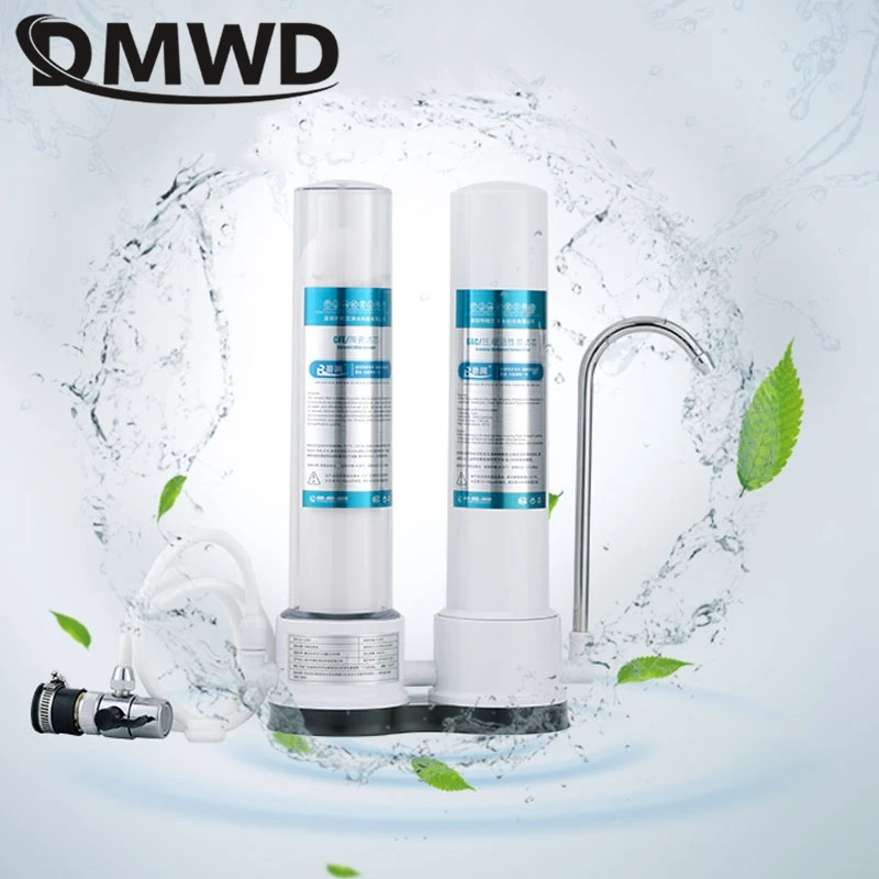 DMWD-purificador de agua con filtro de carbón activado para grifo de cocina, máquina purificadora de agua con prefiltro para el hogar, dioma
