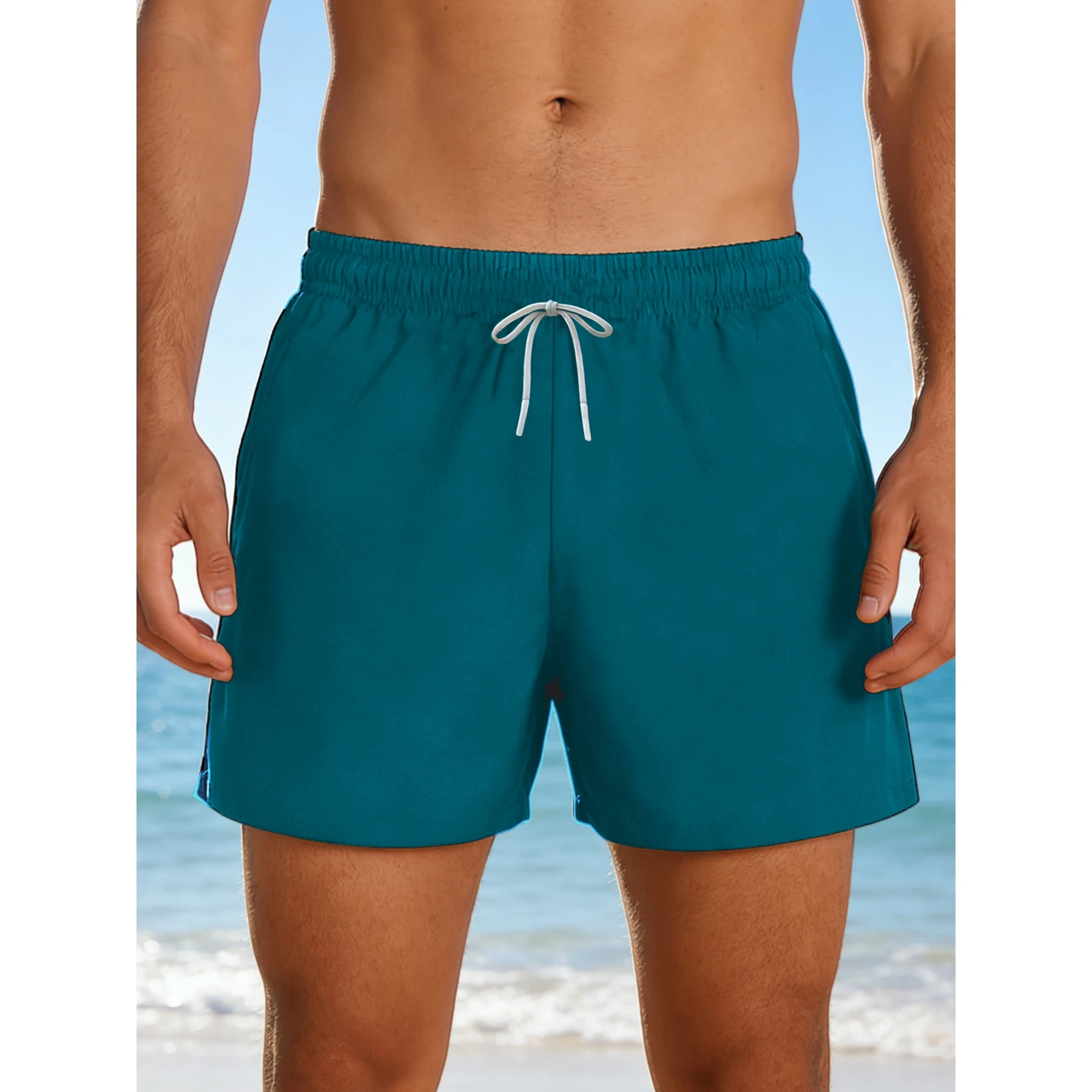 Men's Casual Sports Shorts Beach Pants  Color Three-quarter Length Summer Leisure Shorts Fitness Streetwear Running Hiki...