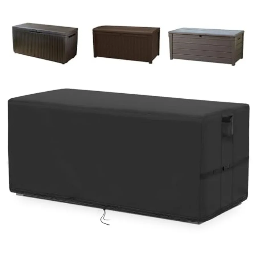

Deck Box Cover Outdoor Storage Box Cover for 260 Gallon Deck Box Waterproof Outside Patio Storage Bench Deck Boxes Covers Black