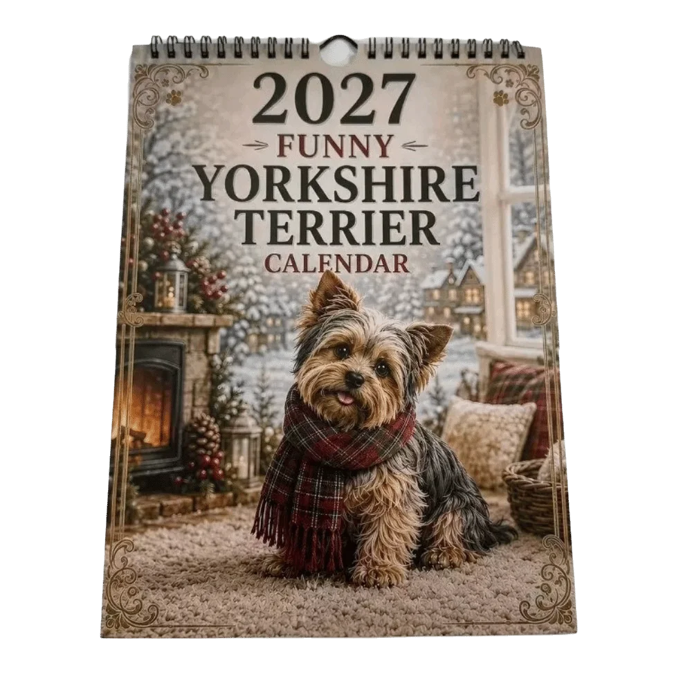 2027 Spiral Bound Dog Calendar Dog Theme 12 Month Wall Planner Funny Print Hanging Hole Monthly Calendar For Pet Lover Gift