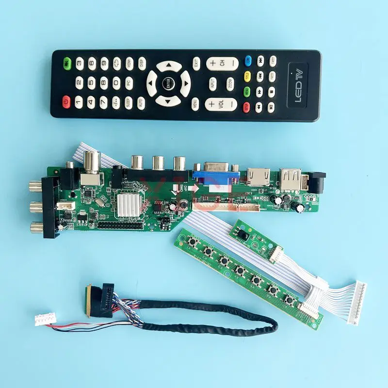 

Плата драйвера контроллера подходит для N184H6 N184HGE DIY Kit 1920*1080 LVDS 40 Pin цифровой сигнал DVB матрица ноутбука 18,4 "2AV + USB + DHMI + VGA