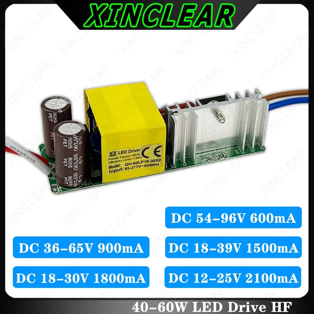 

LED Driver DC54-96V 36-65V 18-39V 18-30V 600mA 900mA 1500mA 1800mA Lighting Transformers For 40W 45W 48W 50W 60W Power Supply