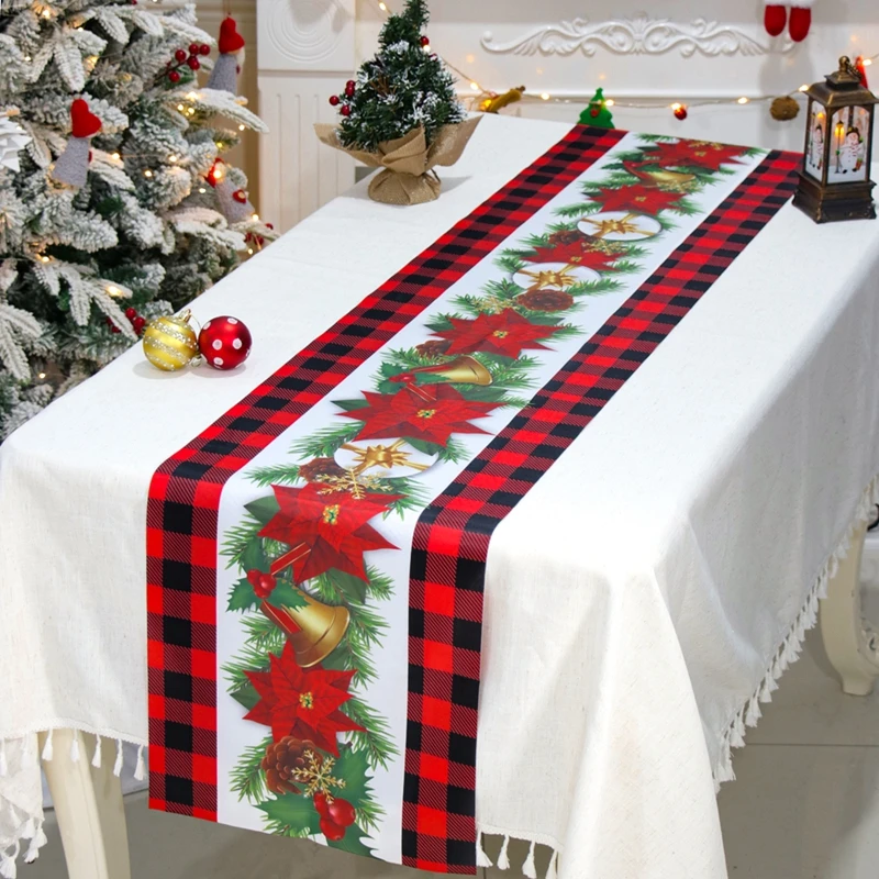 Morbuy Natale Runner da Tavola Etnico, Vintage Damascato Morbuy Natale Runner da Tavola Etnico, Vintage Damascato