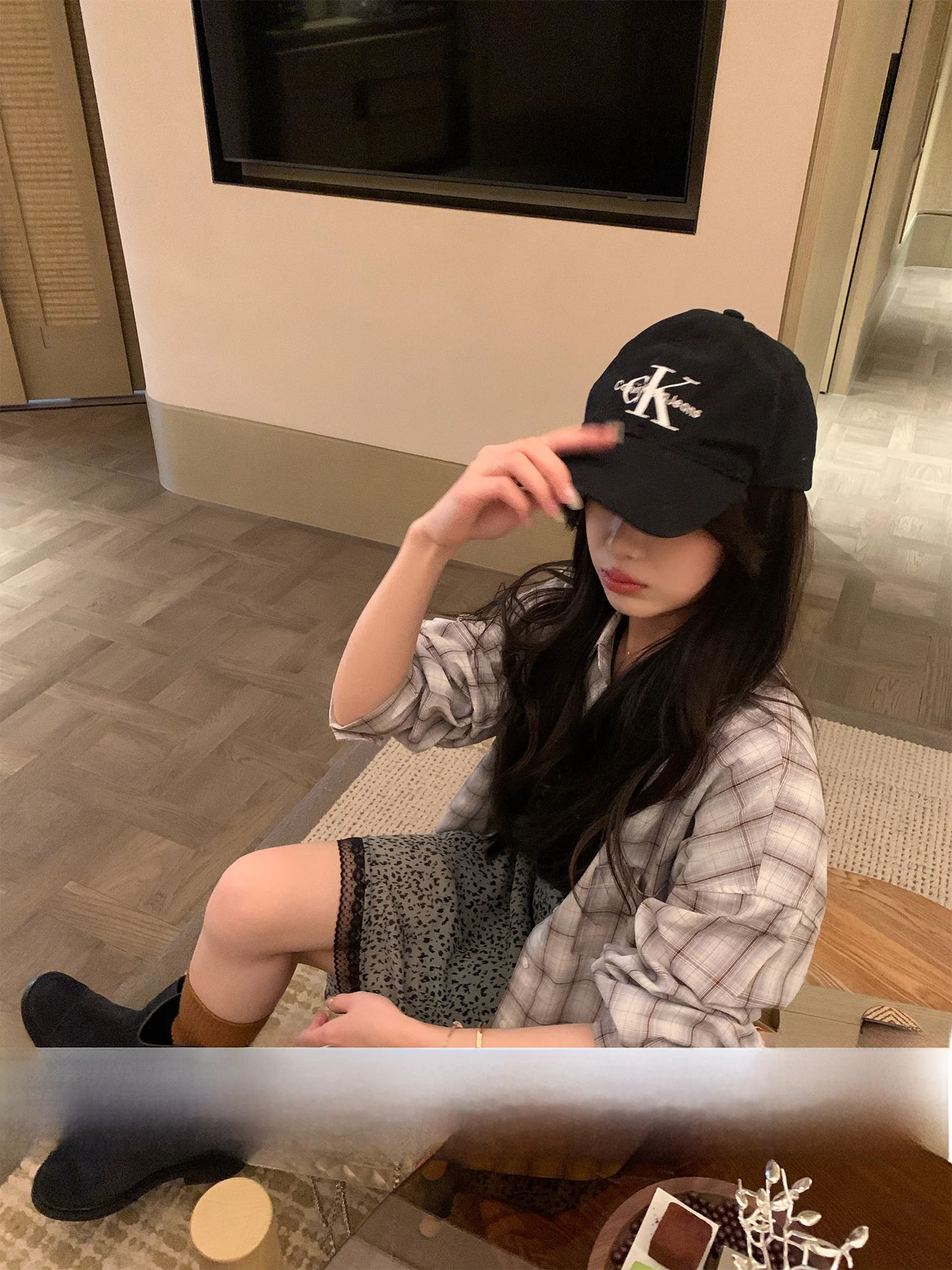 

DEARHUA Floral Home Checkered Loose Fit Casual Lightweight Sun Protection Shirt Women's Spring Long Sleeve Cotton Shirt