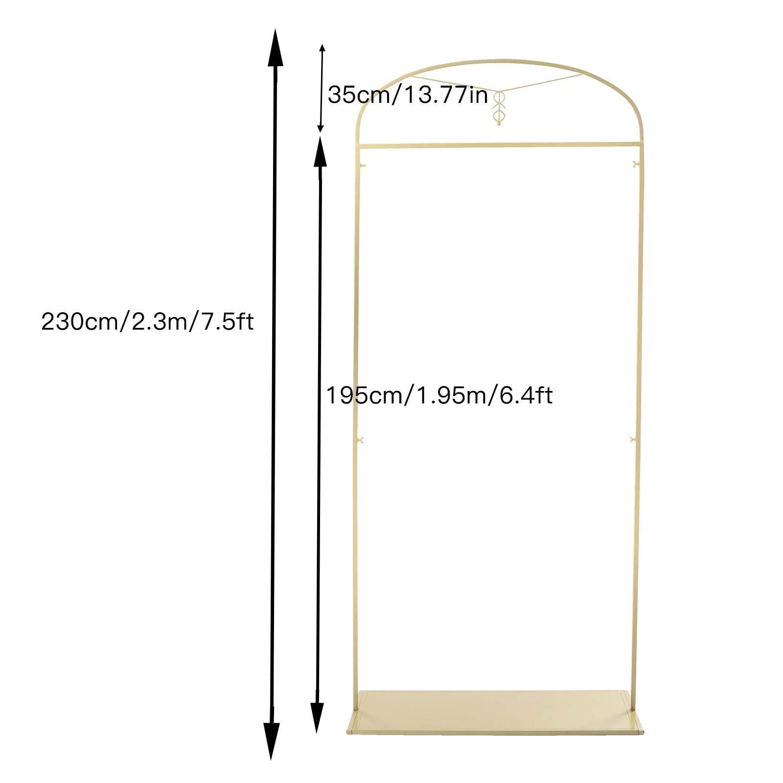 Clothing Store Metal Display Gold Dress Rack Wedding Stand Modern Simple Home Freestanding
