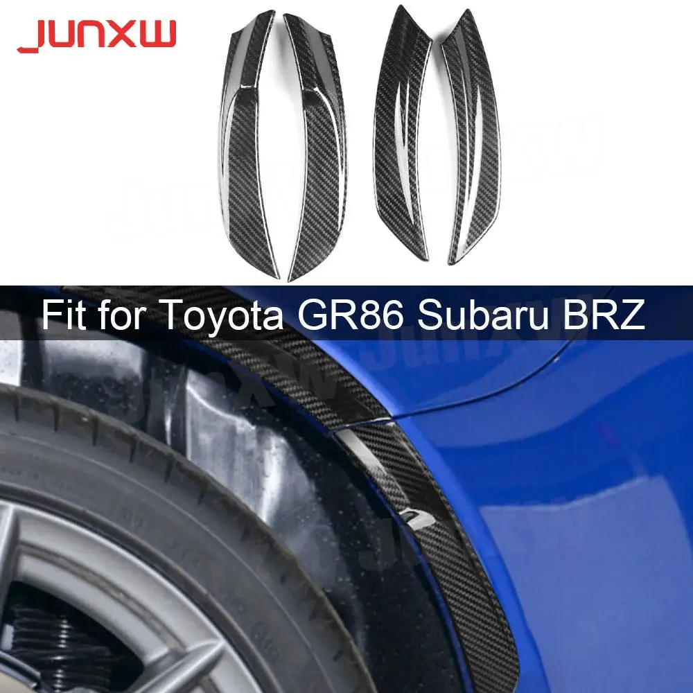 

4PCS Carbon Fiber Wheel Eyebrows Vent Fender Trims For Toyota GR86 Subaru BRZ 2021+ FRP Car Accessories High Quality