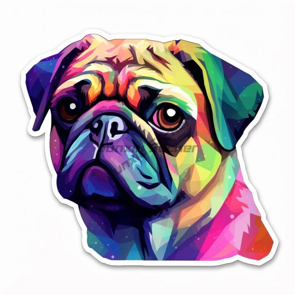 

Pug Dog Vinyl Decal Sticker for Car, Laptop, Tumbler and More Decal Accessories Rv Camper Windows Windshield