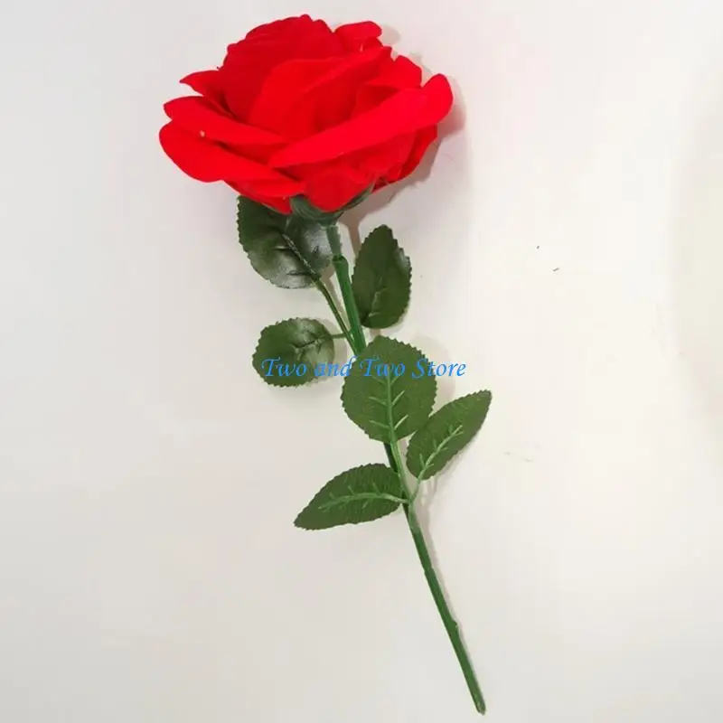 HX6F Unique Rose-Shaped Ring Cases Unique Jewelry Display Box Flower Wedding Ring Box