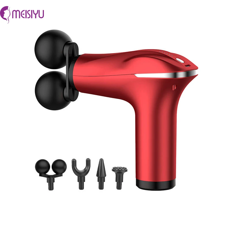 Double Head Fascia Gun Muscle Massager Mini Professional High-frequency Vibration Mini Neck Mask Gun for Male and Female Student