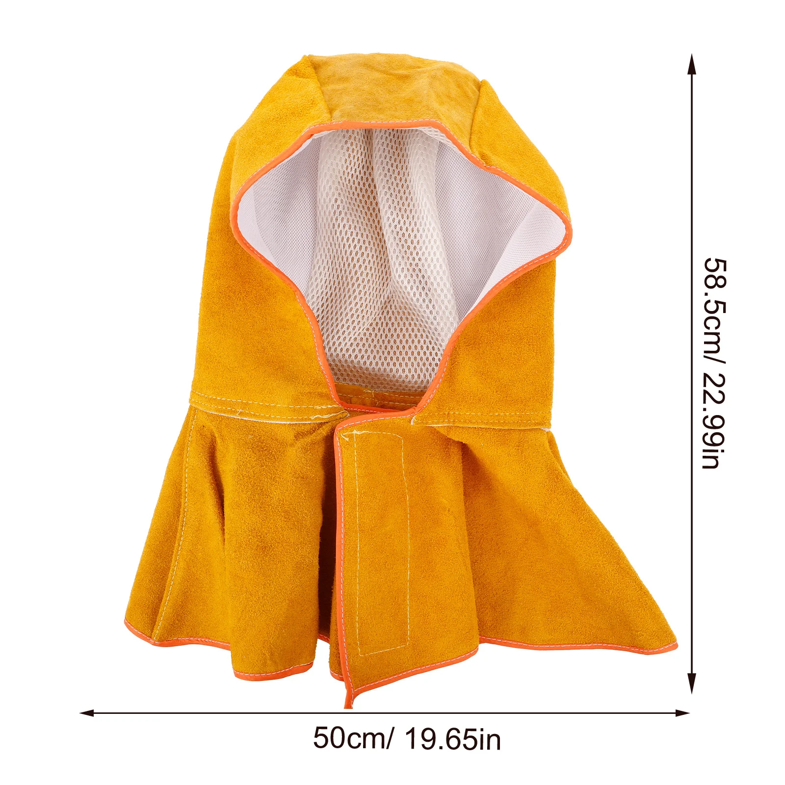 Cagoule de soudage ignifuge en cuir de vache, Protection de la tête pour adultes, hommes et femmes, drapeau de cou, capuchon de Protection, équipement de sécurité
