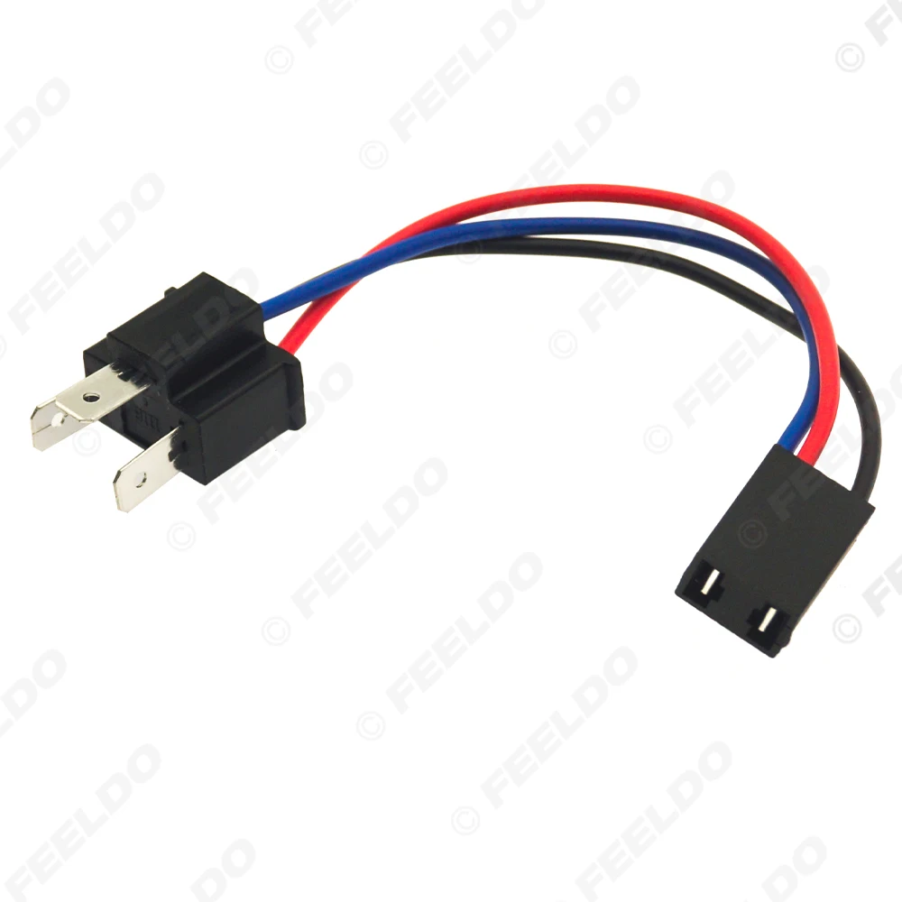 Car Headlight Lamp Wiring Socket Adapter H4 To H7 Connector Plug Auto Light Wire Cable