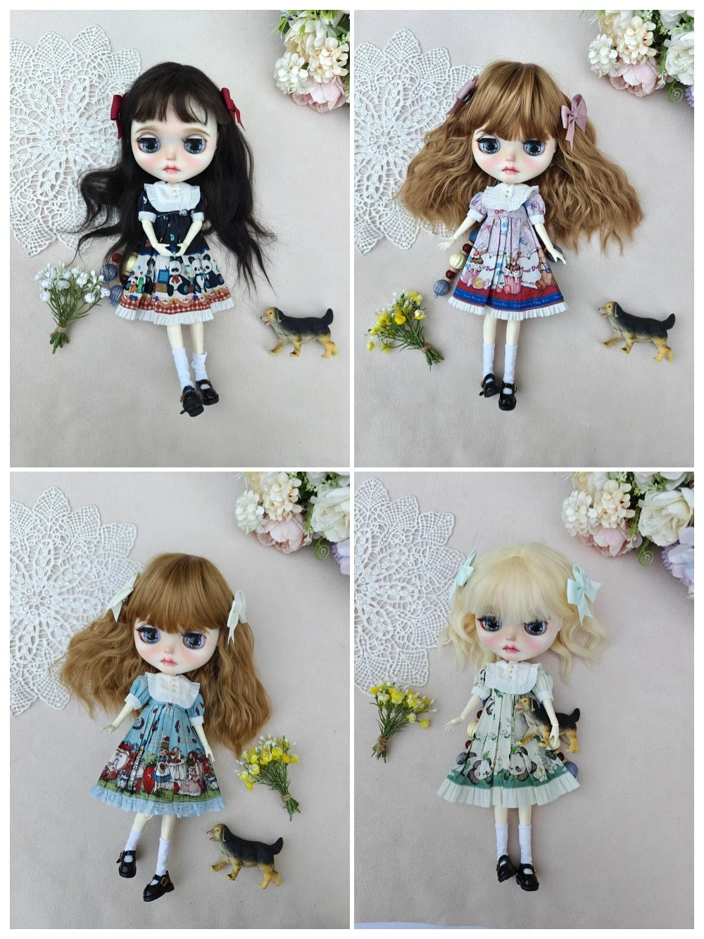 

NEW ICY DBS Handmade blythe doll clothes dress Cute Multiple colors dress OB22 OB24 AZONE accessories Blythe Doll Toys for Girls