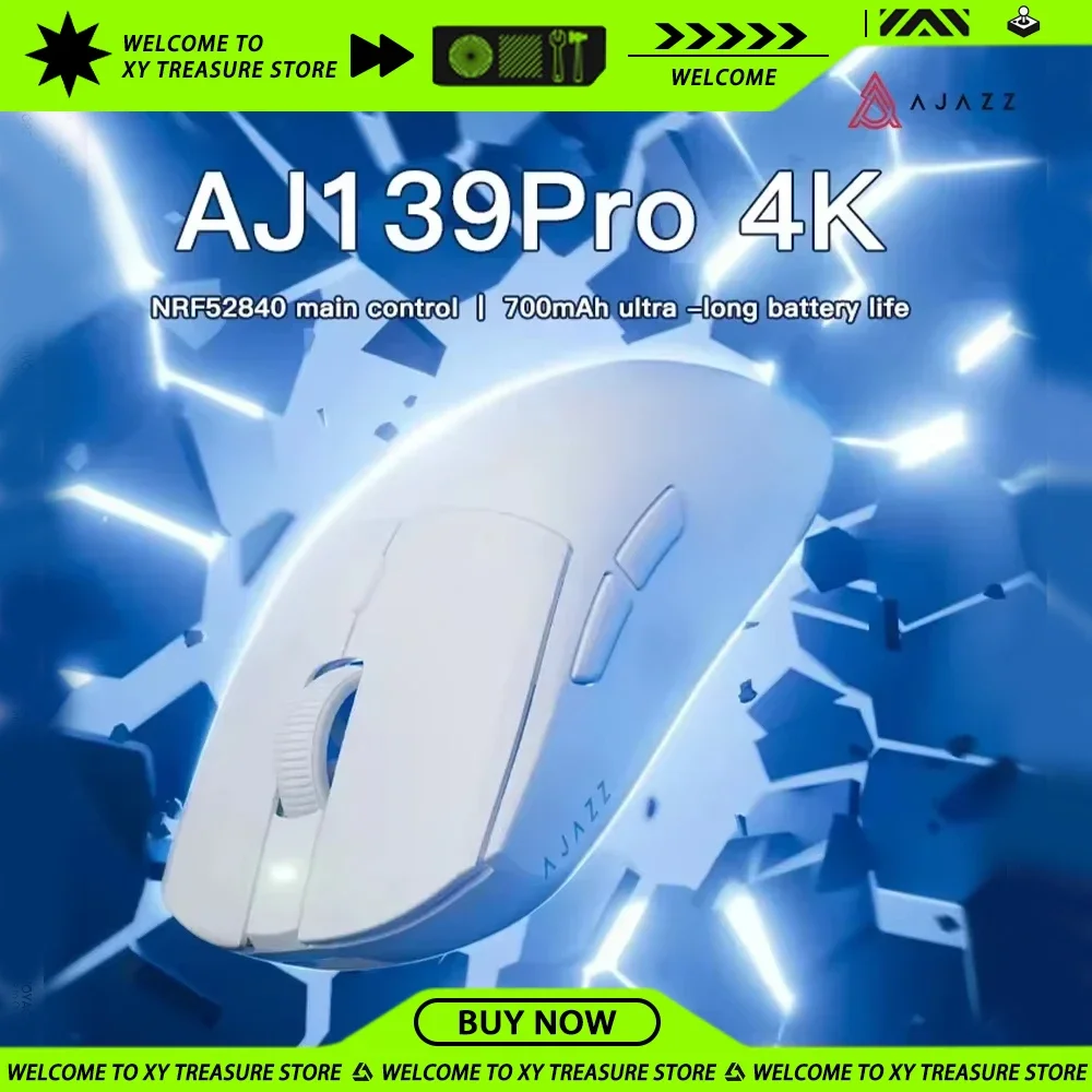 Ajazz AJ139 Pro Gaming Mouse PAW3395 4K 2.4G Wireless FPS Light weight Mouse Pc Gamer Mouse Office E-sports computer Accessories