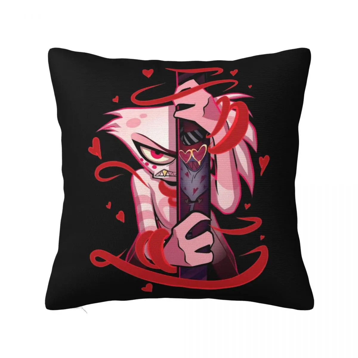 Hazbins Angel Dust Anime Pillowcase Polyester Cushion Cover Decorative Pillow Case Cover Home Zippered 18'