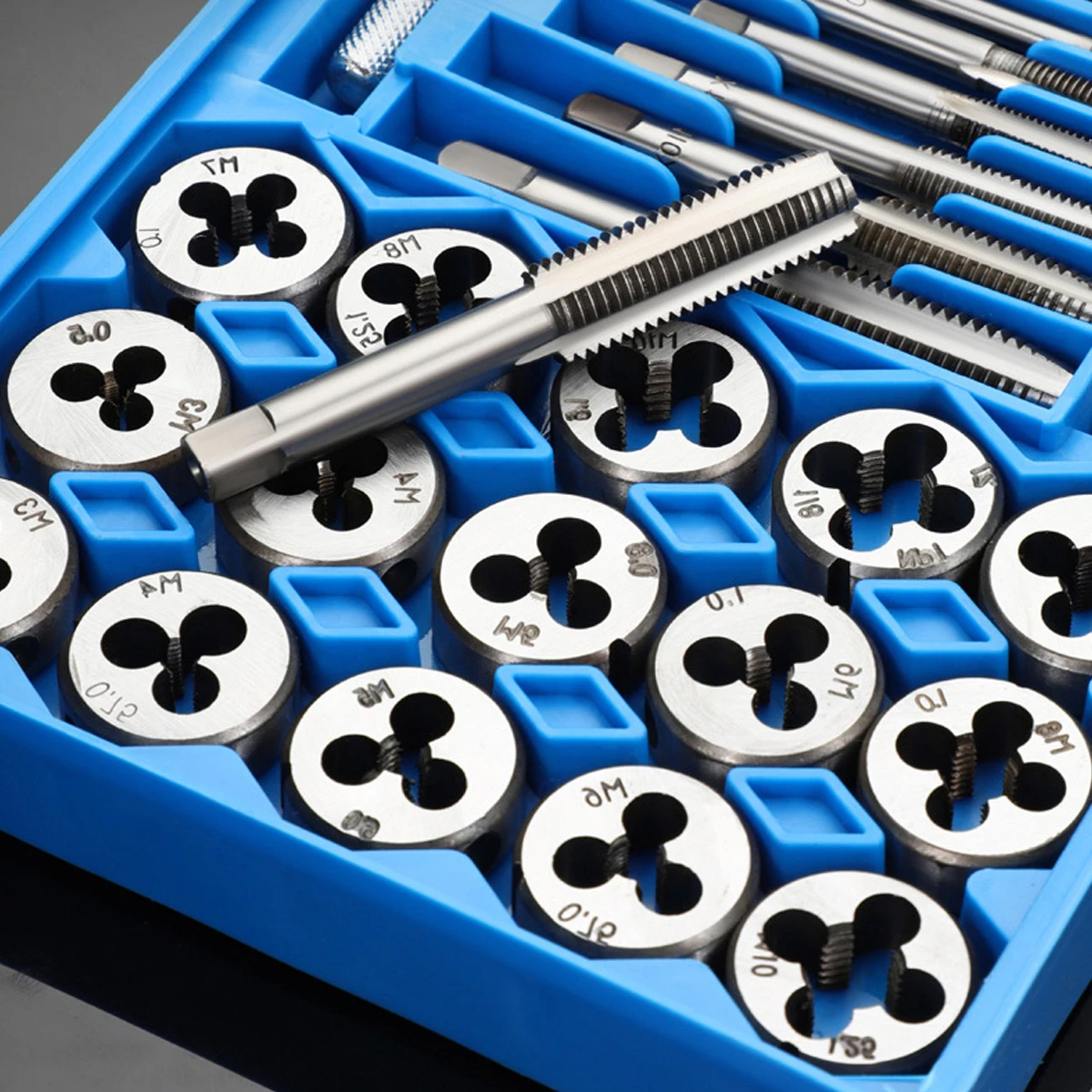 40Pcs Multi Size Portable Home Taps Slabs Tool Case Hardware Tool Universal Combination Alloy Steel for DIY Projects