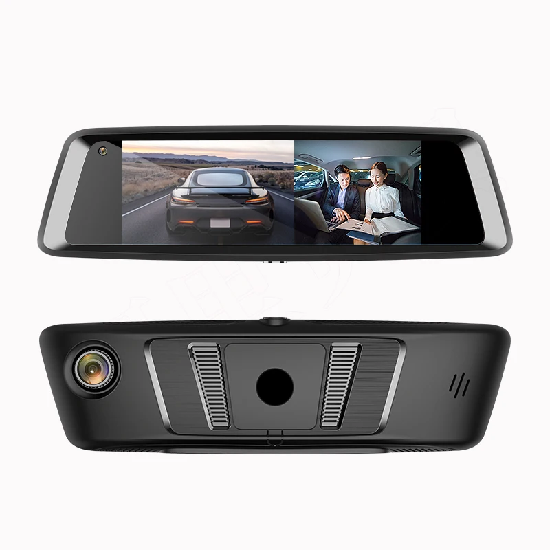 HD 1080P Dual Car Stream Media Mirror DVR 7 Inch Touch Screen 4G A10 Ce Bmw IPS Dash Camera for Cars Adas Dual Camera