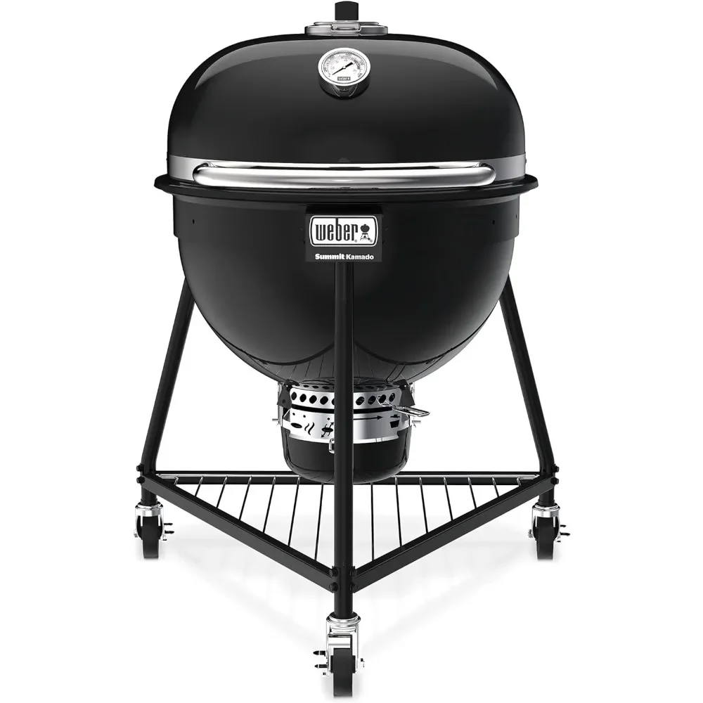 For Summit Kamado E6 Charcoal Grill, Black