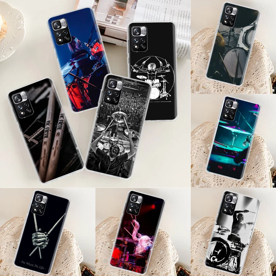 Drum Drummer Music Dj Phone Case For Xiaomi Poco X3 GT X4 NFC M4 M5 M5S X6 X5 Pro 5G M3 Mi F6 F5 F4 F3 F2 F1 Capa Coque