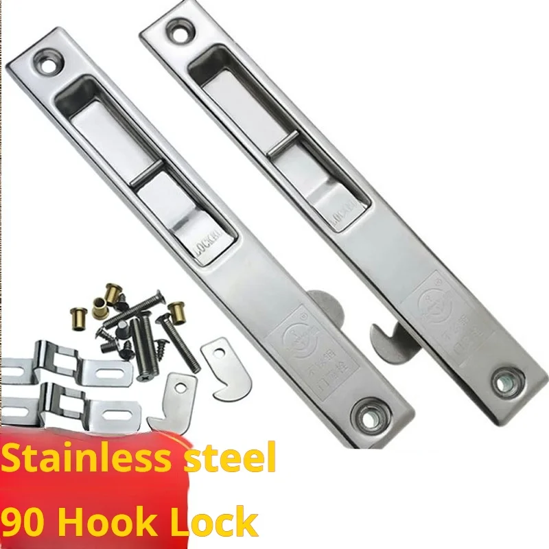 90 Single-Sided Hook Lock Window Lock Aluminum Alloy Door And Window Hook Lock Sliding Door Hook Window Lock Sliding Door Lock