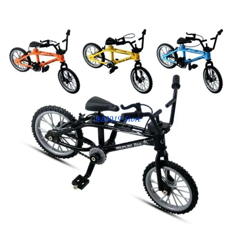 

Q0KB Creative Miniature Bike Finger Bike Toy Alloy Finger Bike for Children Gift