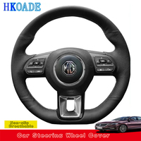 Customize DIY Car Steering Wheel Cover Microfiber Leather For MG ZS HS GS 5 6 RX5 RX8 ZST ZS EV 2017-2023 Car Accessories