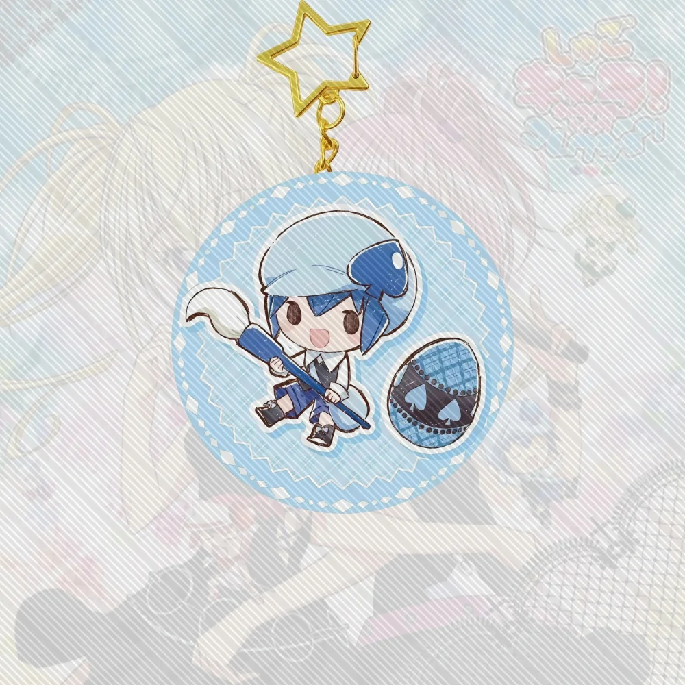 6cm الساخن أنيمي شوجو شارا! سلسلة مفاتيح مصنوعة من الأكريليك نموذج شخصيات تنكرية إكسسوارات زينة مجموعة سلع هدايا عيد الميلاد #3