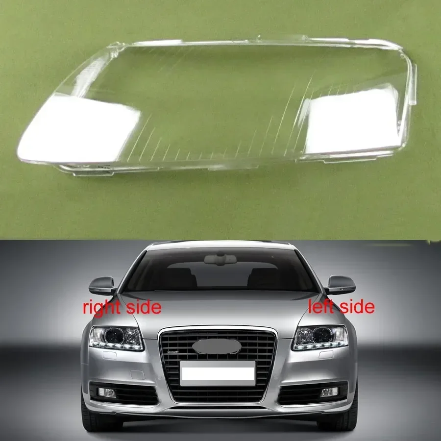 

For Audi A6 A6L C6 2004-2011 Car Accessories Transparent Lampshade Lamp Shade Headlight Cover Headlamp Shell Lens Plexiglass