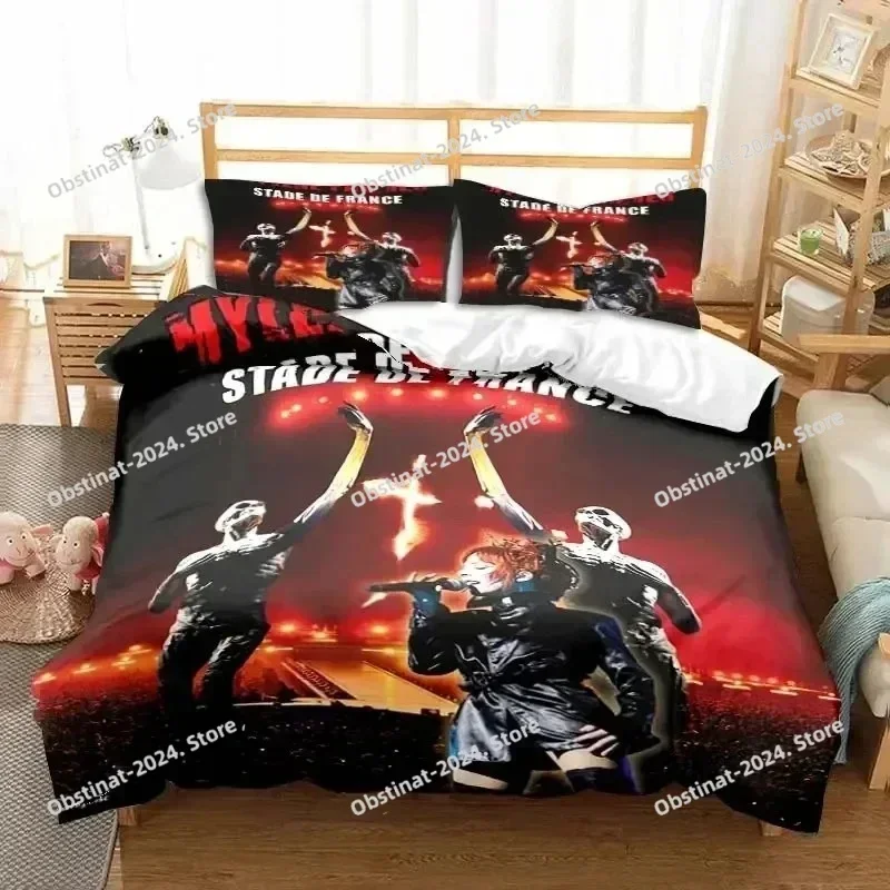 Singer Mylene Farmer Printed Bed Set Duvet Cover Pillowcase Bedding Set Bed Linen Sheet Quilt Cover Full Queen King Size
